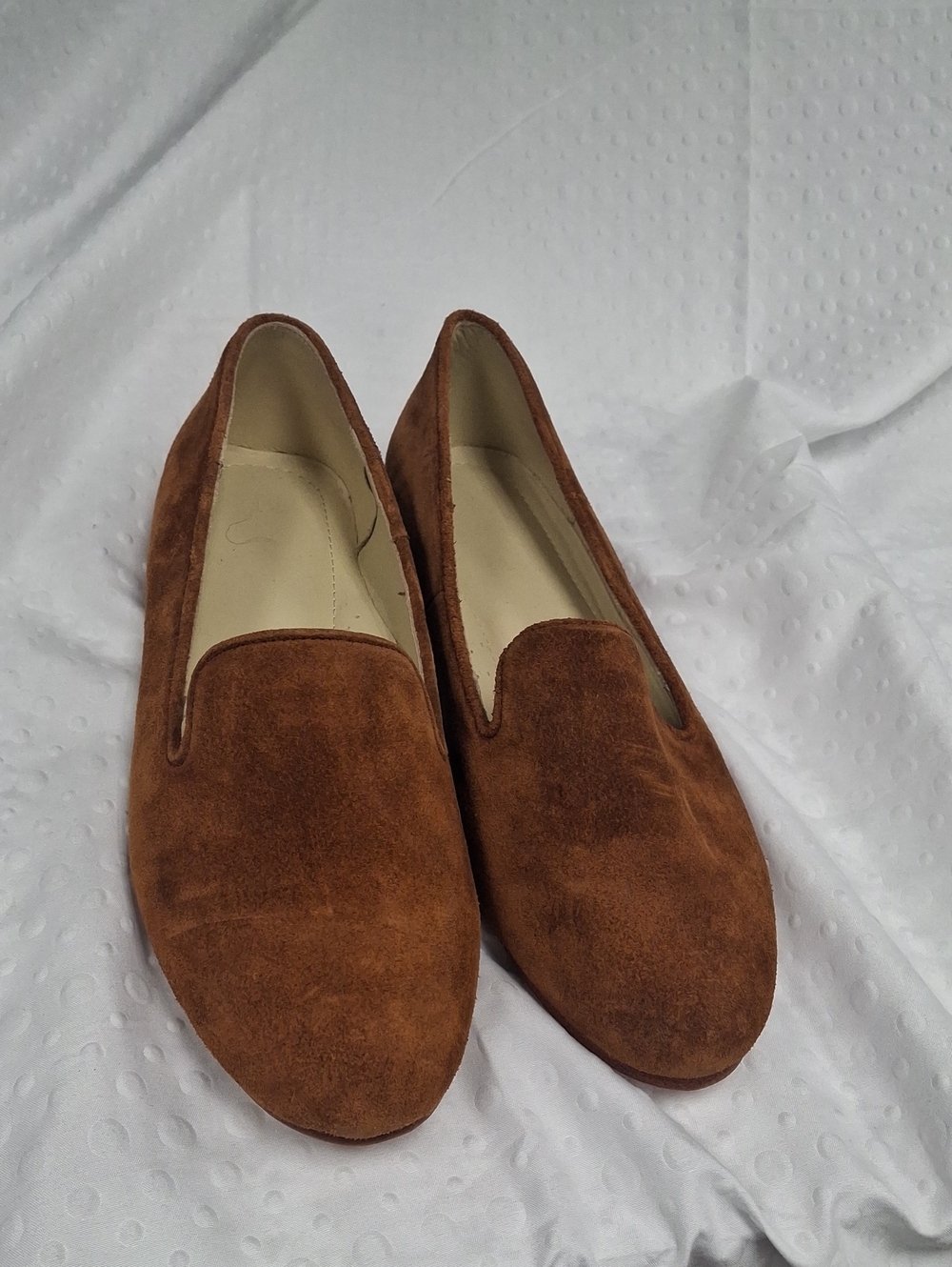 Women's Suede Slip-On Loafers in Brown - Size 10